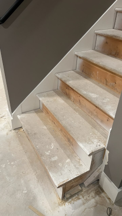 Stair finish before