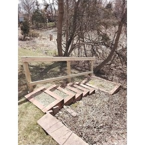 Installed a garden handrail in Maple Grove