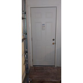 New Garage Service door photo from inside and outside in Dayton