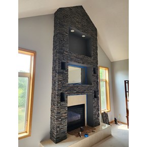  Stone fireplace in Rogers