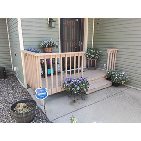 New front porch in Big Lake