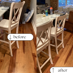 Bar Chair repair & re-size in Madison, MS 