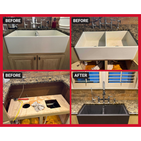 Farmhouse sink replacement, Jackson, MS