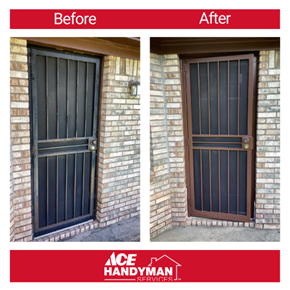 Paint exterior secuity door in Jackson, MS