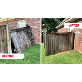 Wood fence repair in Madison, MS