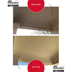Porch ceiling repair and paint Madison, MS