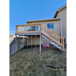 Replacing deck railings Ace Handyman Services Omaha