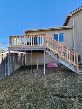 Replacing deck railings after in Omaha