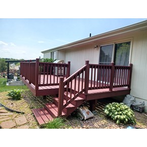 Deck Stain Ace Handyman Services Omaha.