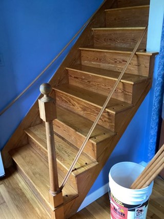 Ace Handyman Services, Stair Rail Install