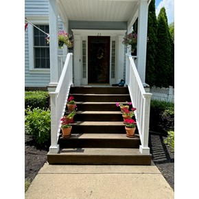 Painted porch Railing in Robinsville township NJ