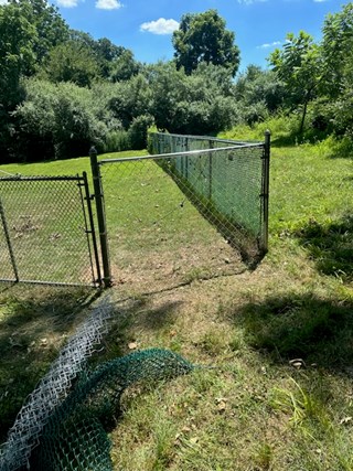 Chain-link fence repair, Pennington Nj