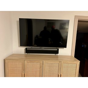 Tv and soundbar mounted on the wall in Flemington NJ