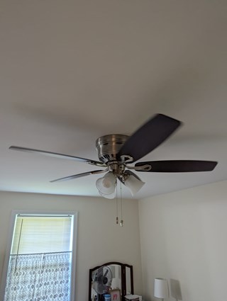 Ceiling fan installed