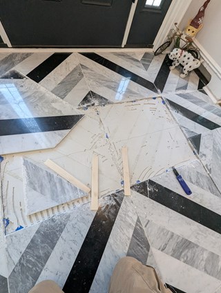 Tiling repair needed