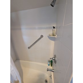 Shower bar installed Shower bar installed