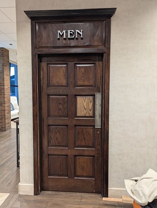 Hotel Restroom Door Worn