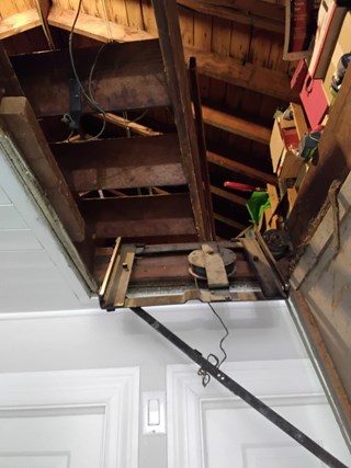 Broken Attic Stair Entry 