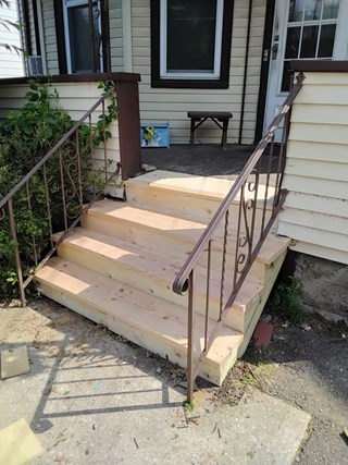 Upgraded and Refinished Steps