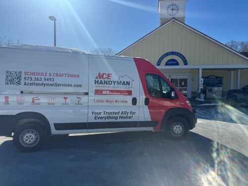 Ace Handyman Services North Jersey van parked in front of the Library in Randolph 07869 Ace Handyman Services North Jersey van parked in front of the Library in Randolph 07869