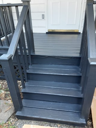 Porch stairs with new painted finish in Niskayuna, NY