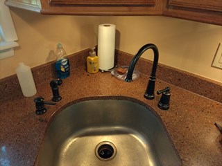 New faucet installed by Handyman Pete in Latham, NY.