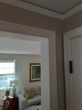 Customer's doorframe after Handyman Pete replaced the frame and the trimwork encasing the doorway at this customer's Niskayuna home.