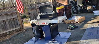 Weber Genesis Grill after assembly in Saratoga Springs.