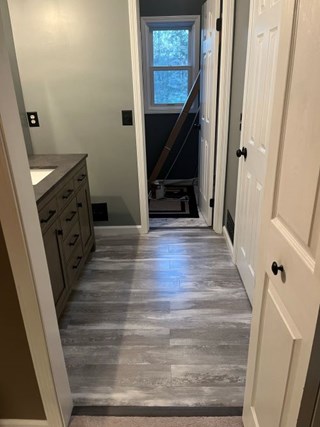 Bathroom Floor & Vanity After Rochester 