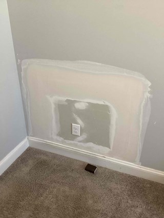Drywall repair in Clayton, NC before painting