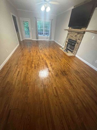 Refinished hardwood flooring in Clayton NC 