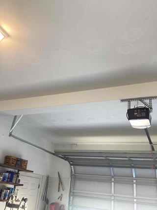 Completed drywall repair in Clayton NC. 