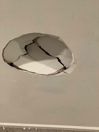 Damaged drywall in Clayton NC