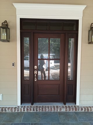 Door stain after.