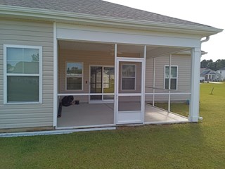 Screened in patio after