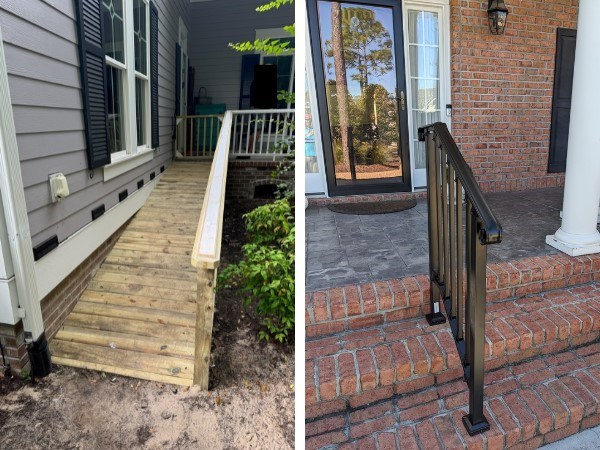 Ramp and railing install Ramp and railing install
