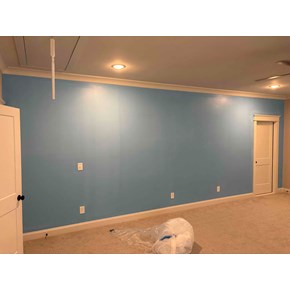 A completely painted wall. 