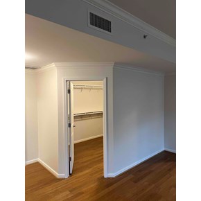 Completed custom closet with framing, drywall, and painting finished. 