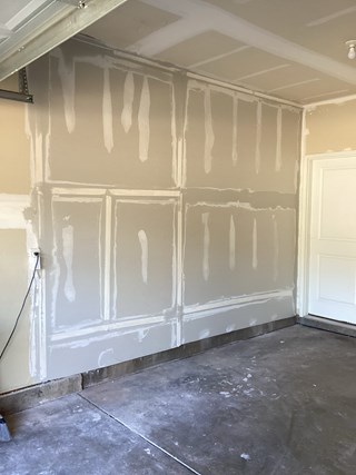 Newly installed drywall by Ace Handyman Services Greater Triangle in Youngsville NC