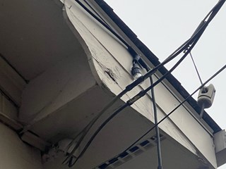 Wood rot repair needed on fascia board in Raleigh NC 27610