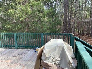 wooden railing with wood rot before repair in Durham 27713