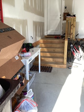 Wooden-stairs-inside-garage