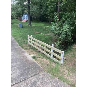 Repaired fence in Durham. 