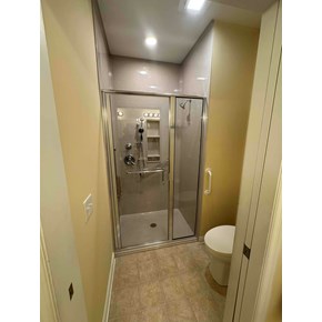 Ace Handyman Services handyman remodeled this bathroom in Columbus, Ohio using Onyx Collection Products