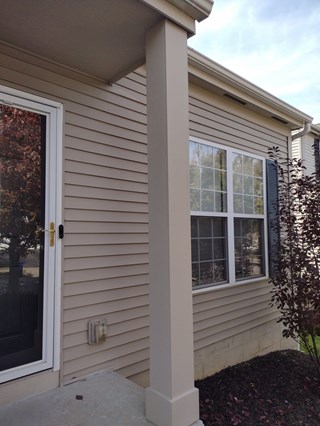 Removed and replaced rotten post and installed new and painted to match in New Albany, Ohio After