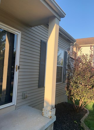 Rotten Front Porch in New Albany, Ohio  Before