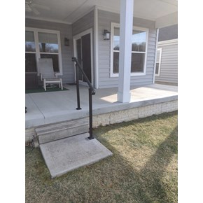 Ace Handyman Services installed black iron hand rail in New Albany, Ohio