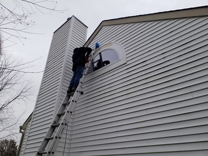 Ace Handyman Services completing exterior trim repair in Croton, Ohio Ace Handyman Services completing exterior trim repair in Croton, Ohio