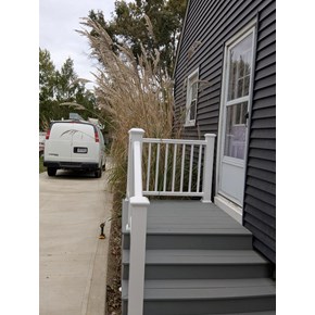 Ace Handyman Services built these stairs and railing using Timbertech in Westerville, Ohio.