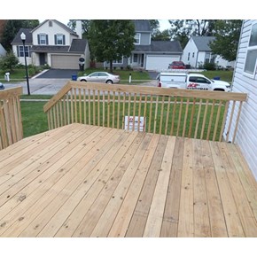 Ace Handyman Services refaced deck and installed new handrails and railings in Columbus, Ohio